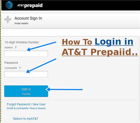 Note The user name is your 10-digit wireless number, and the initial password is set to the Last digits of your wireless number. . Att prepaid login account